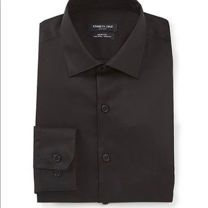 Kenneth Cole mens black long sleeve dress shirt